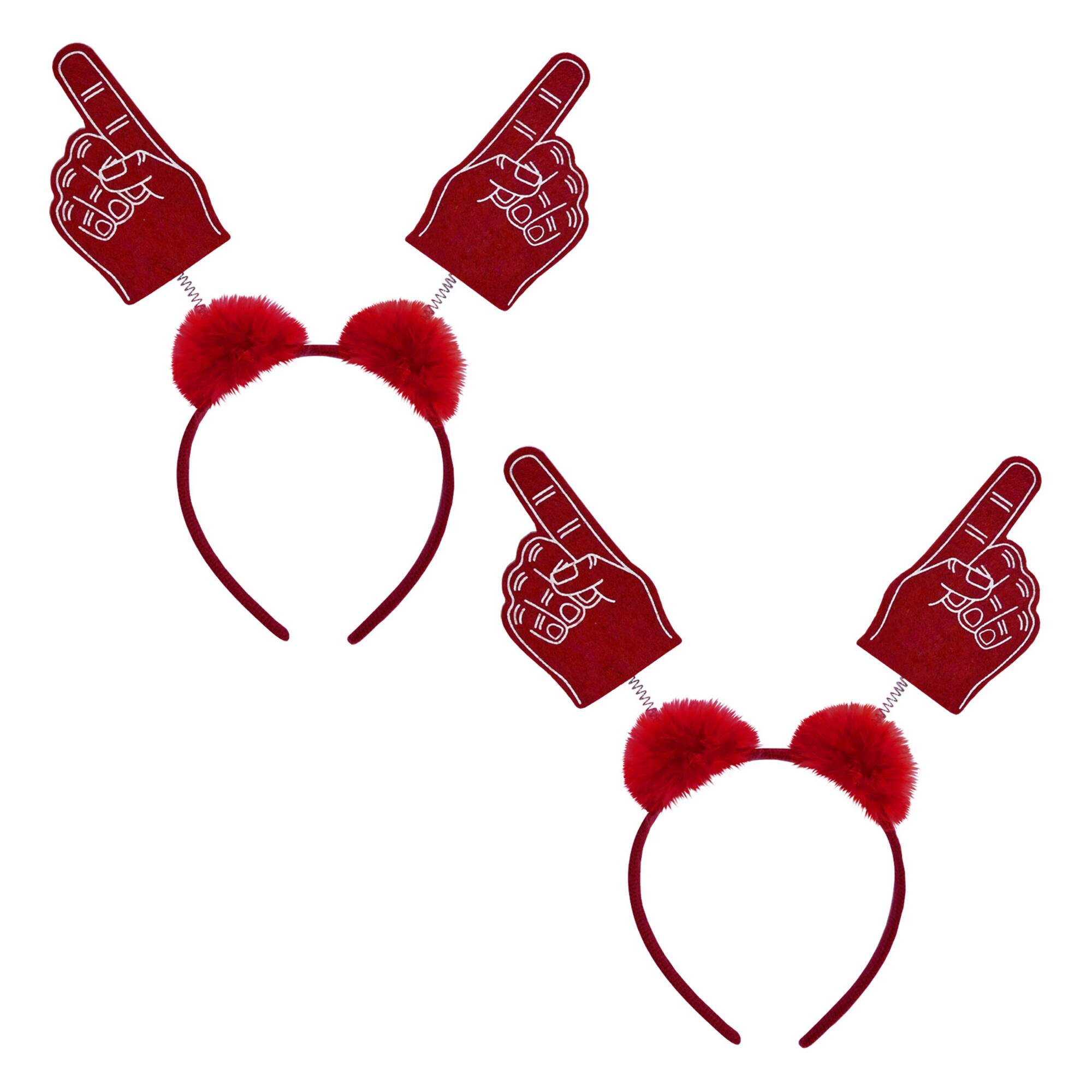 Beistle Adult Red #1 Hand Boppers with Marabou, 2ct.